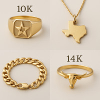10K & 14K Gold Jewelry for Men & Women in Texas, USA