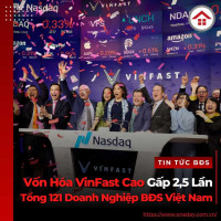 Vốn Hóa VinFast Cao Gấp 2,5 Lần Tổng 121 Doanh Nghiệp BĐS Việt Nam