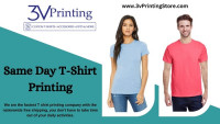 Get Custom T-Shirts Printed in Just One Day at 3v Printing Store!