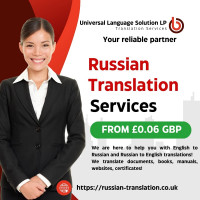 Translate Russian fiction to English UK