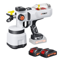 18V Airless Spray Gun with 2pcs Airless Spray Nozzles Compatible with Makita Battery