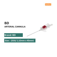 Premium BD Arterial Cannula with Flow Switch - 20G at online in India