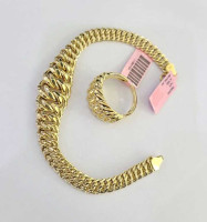 Buy 10k, 14k Gold Bracelets in Texas, USA | Gold Miami Cuban Diamond Bracelet – goldbarjeweler