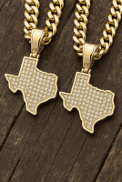 Buy 10K Gold & Diamond Miami Cuban Pendant in Texas, USA