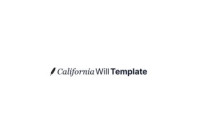 California Will Template