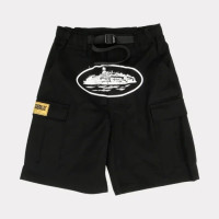 Corteiz Alcatraz Short Noir Rouge