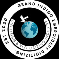 Custom Vector art Conversion Service - Grand Indigo Embroidery