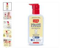 LuvLap Baby Wash & Shampoo 200ml | Tear Free, Paraben Free Baby Body Wash