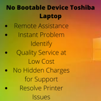No Bootable Device Toshiba Laptop