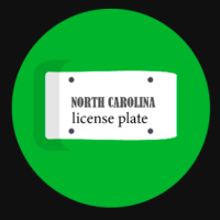 North Carolina License Plate