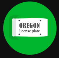 Oregon License Plate