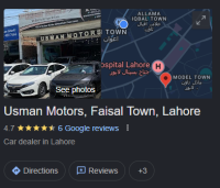 Usman Motors, Faisal Town, Lahore