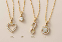 Shop 10k & 14k Women's Diamond Necklaces & Pendants