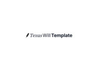 Texas Will Template