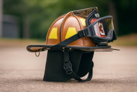 leather fire helmet