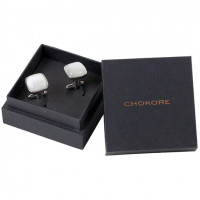 Buy Silver Round Shaped Cufflinks for Men