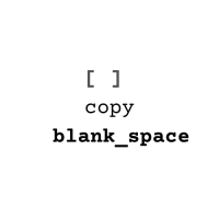 Blank Space Copy and Paste