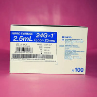Buy Nipro Syringe With Needle 2.5ml 24G - 100 Units Pack at Best Price