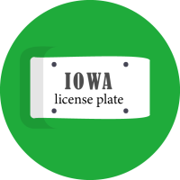 Iowa License Plate