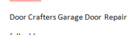 Door Crafters Garage Door Repair