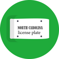 North Carolina License Plate