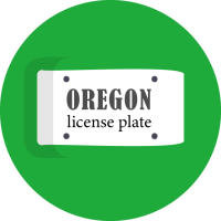 Oregon License Plate