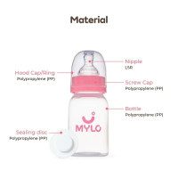 Mylo Feels Natural Feeding Bottle 125 ml – Safe & Comfortable for Your Baby