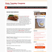 Get FREE Latest Ruby Tuesday Coupons and Enjoy Your Discounts