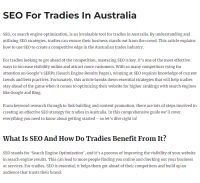 Tradie SEO
