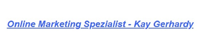 Online Marketing Spezialist - Kay Gerhardy