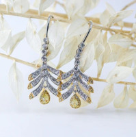 Fancy Yellow Diamond Earrings in Melbourne | Jenny Bay