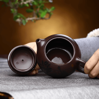 purple clay teapot
